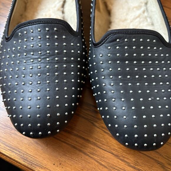 UGG Alloway Studded Black Loafers Shoes Slip On Flats F27012L Women's Size 8 - Picture 5 of 5